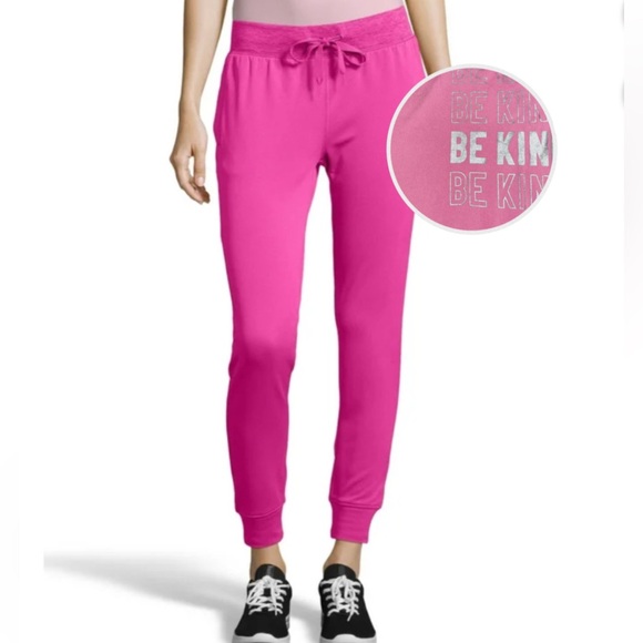 Pants - - NWT 5Style pink jogger’s Women’s medium Be kind Pant Activewear workout …
